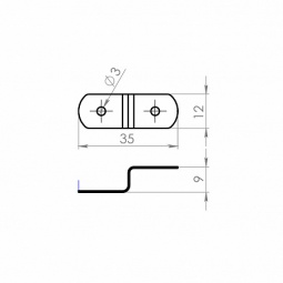 Прижим для подрамника 9х35х12